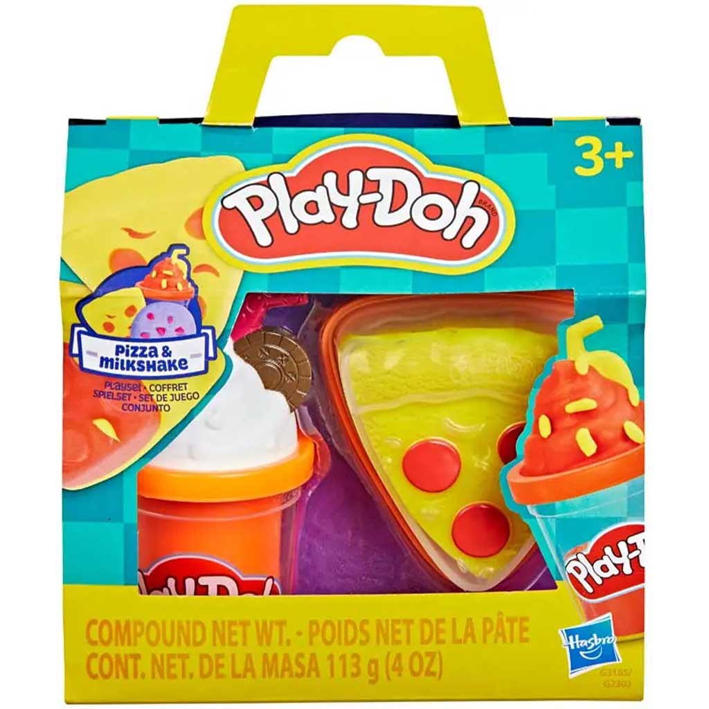 imagen de Play-Doh: Set de plastilina de pizza y batido para llevar - Hasbro 1