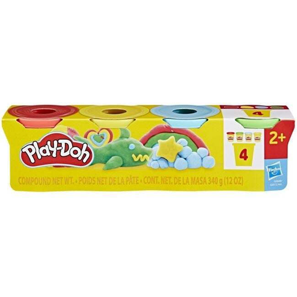 imagen de Play-Doh: Set de plastilina en tarro de 4 piezas 340gr - Hasbro 1