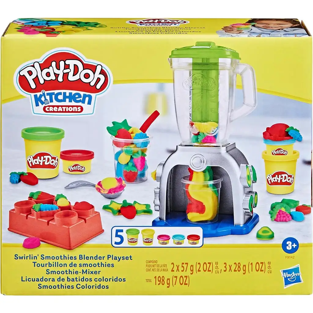 imagen de Play-Doh: Swirlin Smoothies Licuadora 5 tarros de plastilina 198g 1