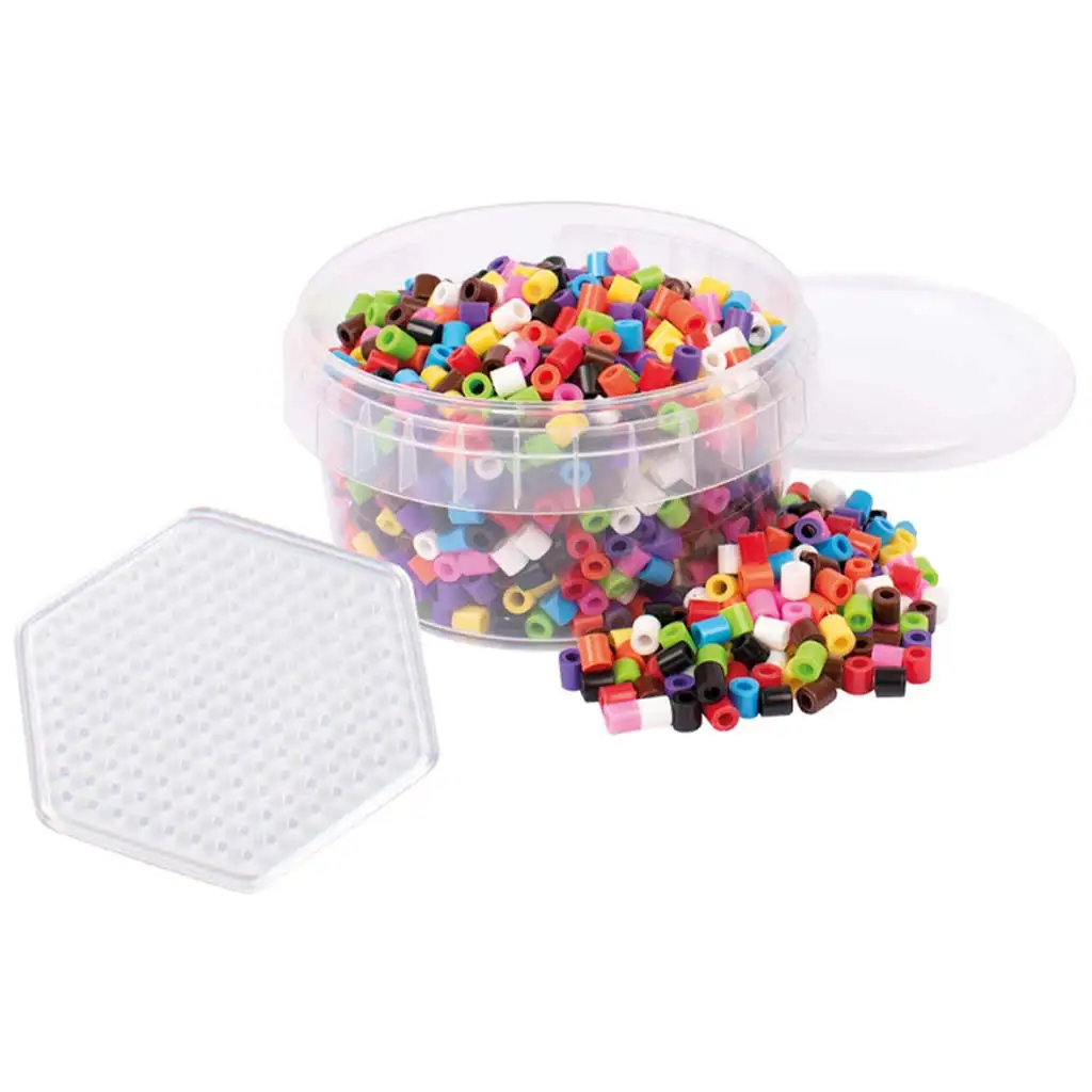 imagen de PlayBox: 5mm MIDI plancha 1000 piezas coloridas con base hexagonal 1