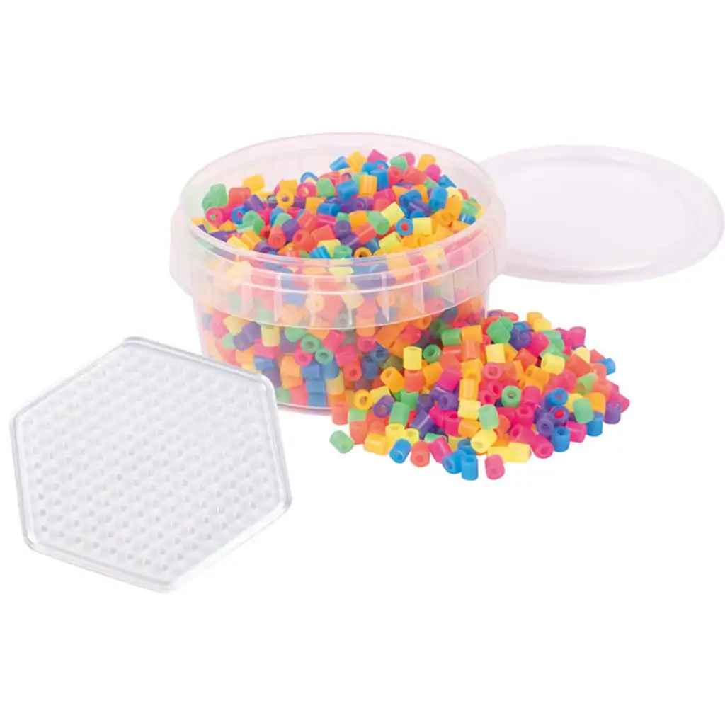 imagen de PlayBox: 5mm MIDI plancha neón perlas 1000 unidades con base hexagonal 1