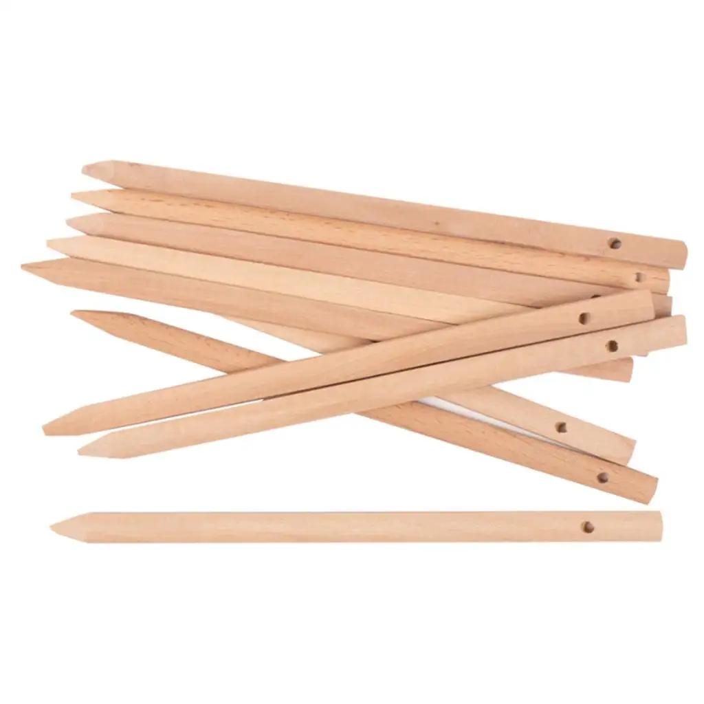 imagen de PlayBox: Agujas de tejer de madera de 20 cm 10 unidades 1