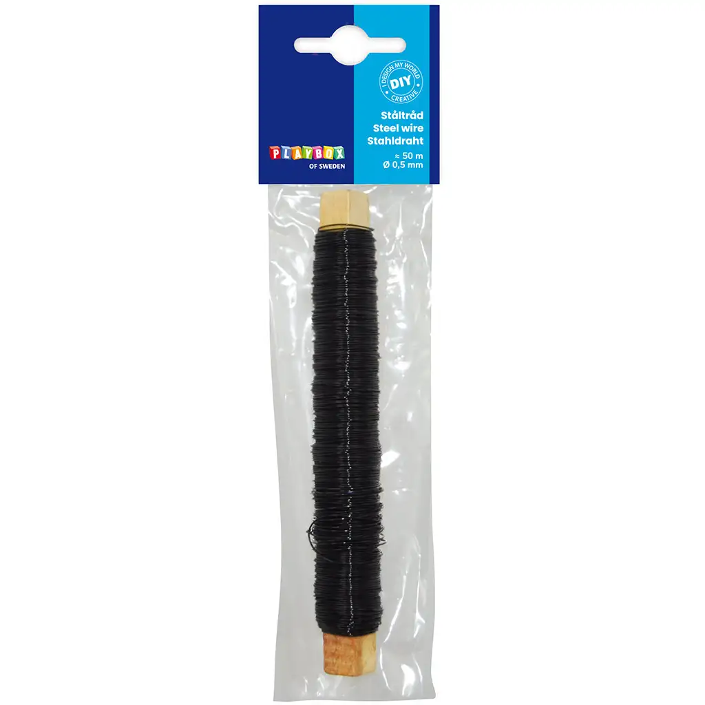 imagen de PlayBox: Alambre de atar color negro 0,5mm 50m 1