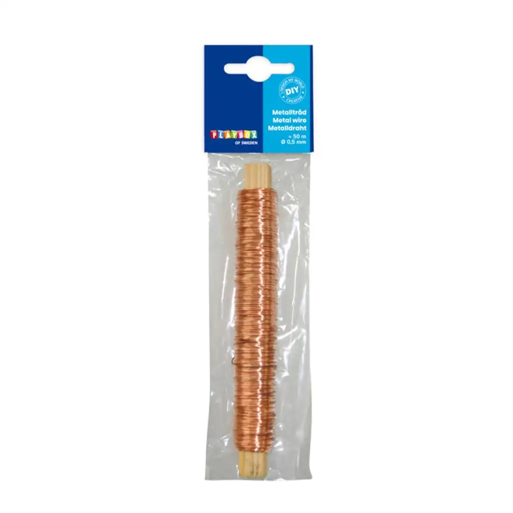 imagen de PlayBox: Alambre de unión metálico color bronce 0,5mm 50m 1