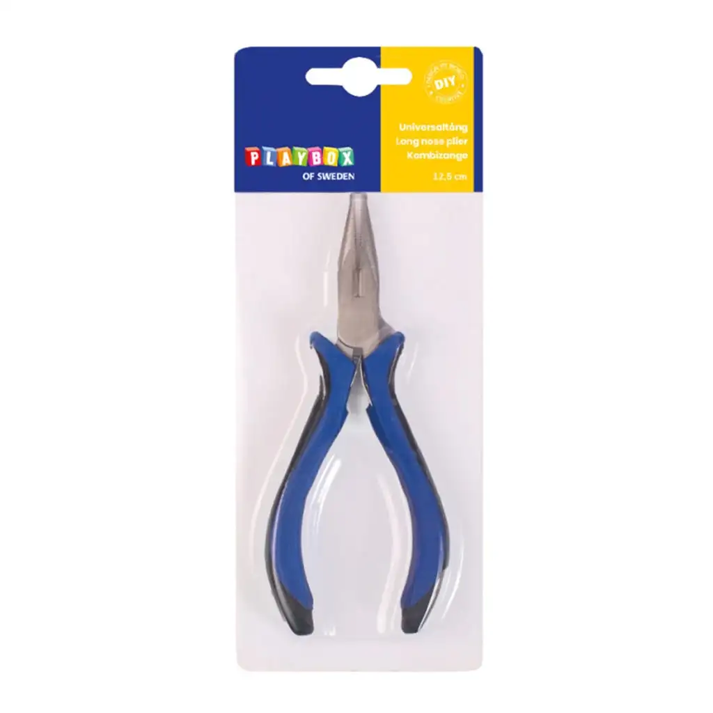imagen de PlayBox: Alicate de nariz largo con mango de goma de 12,5 cm 1