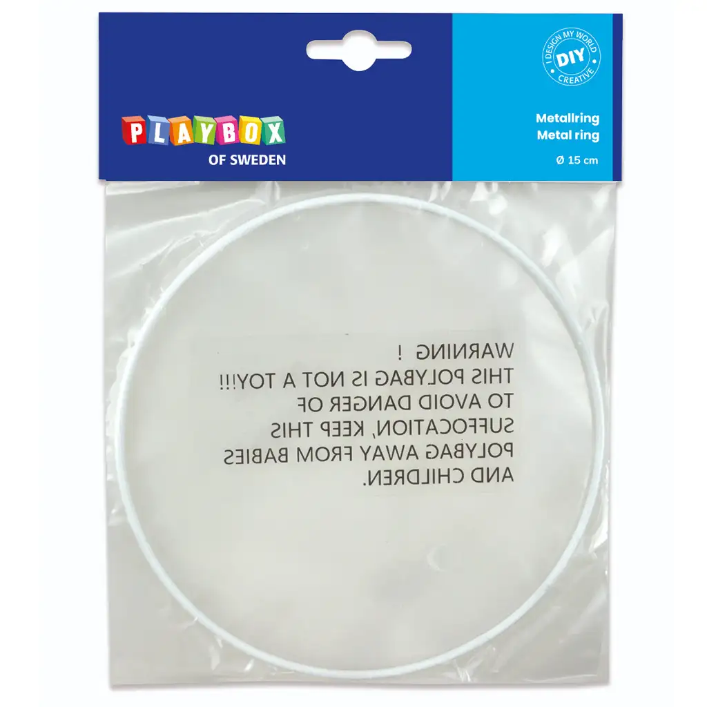imagen de PlayBox: Aro de metal blanco de 15 cm 1