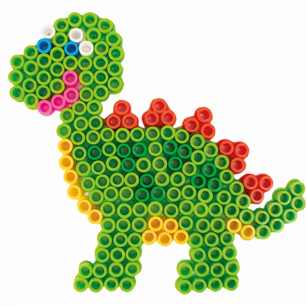 imagen de PlayBox: base de perlas planchables de 9 mm en forma de dinosaurio 5 unidades 2