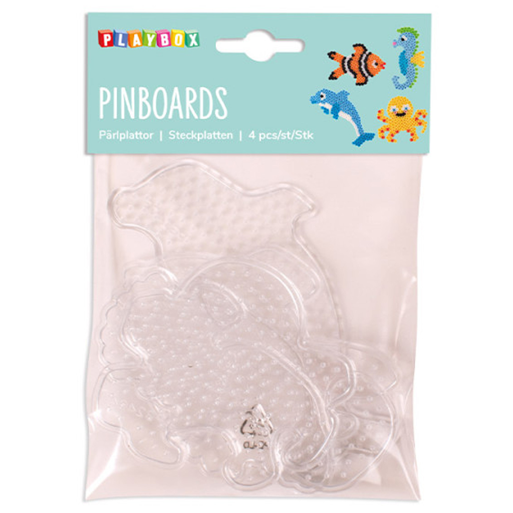 imagen de PlayBox: base de plancha de perlas MIDI planchables de 5 mm - conjunto de animales acuáticos de 4 piezas 1