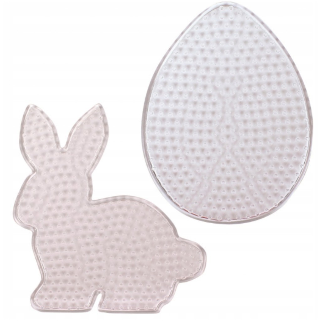 imagen de PlayBox: bases de perlas planchables MIDI de 5 mm, conejo y huevo de Pascua en set de 5-5 unidades 1