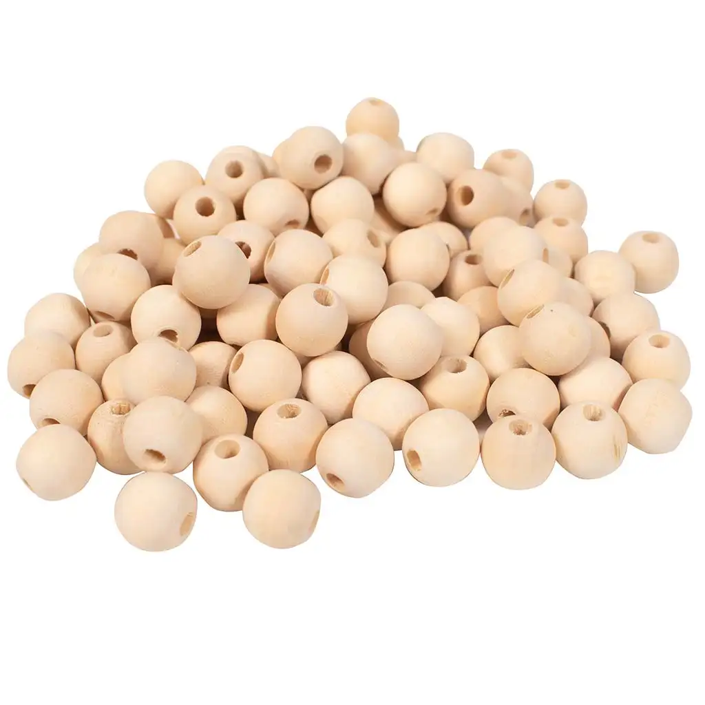 imagen de PlayBox: Bolas de madera natural de 15 mm en paquete de 100 unidades 1