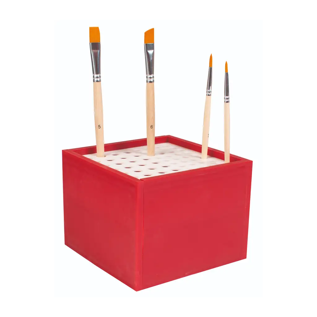 imagen de PlayBox: Caja organizadora de pinceles 64 espacios 13x13x10cm 2