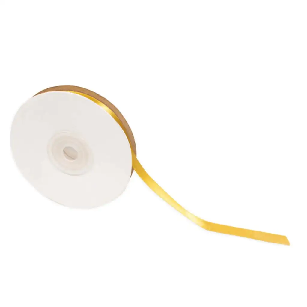 imagen de PlayBox: Cinta de satén color dorado 10mm 30m 1