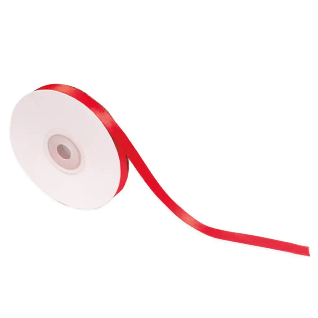 imagen de PlayBox: Cinta de satén color rojo 10mm 30m 1
