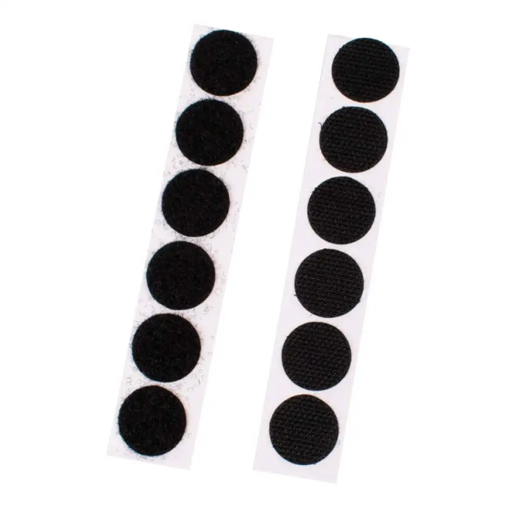 imagen de PlayBox: Cinta de velcro autoadhesiva negra de 20 mm, set de 12 unidades 1