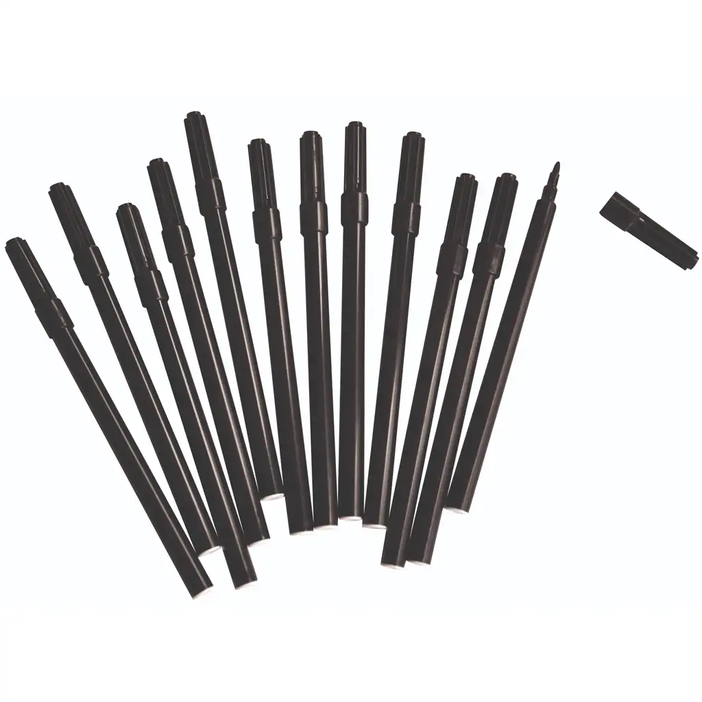 imagen de PlayBox: Conjunto de 12 rotuladores finos negros 1