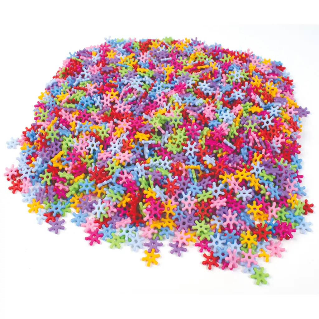 imagen de PlayBox: Conjunto de cuentas de plástico en forma de copo de nieve de 6200 piezas 1