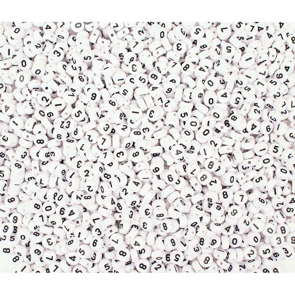 imagen de PlayBox: Conjunto de cuentas numéricas de 500 piezas de 7mm 1