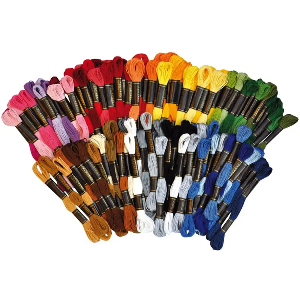 imagen de PlayBox: Conjunto de hilos de bordar de 100 piezas con 42 colores 1