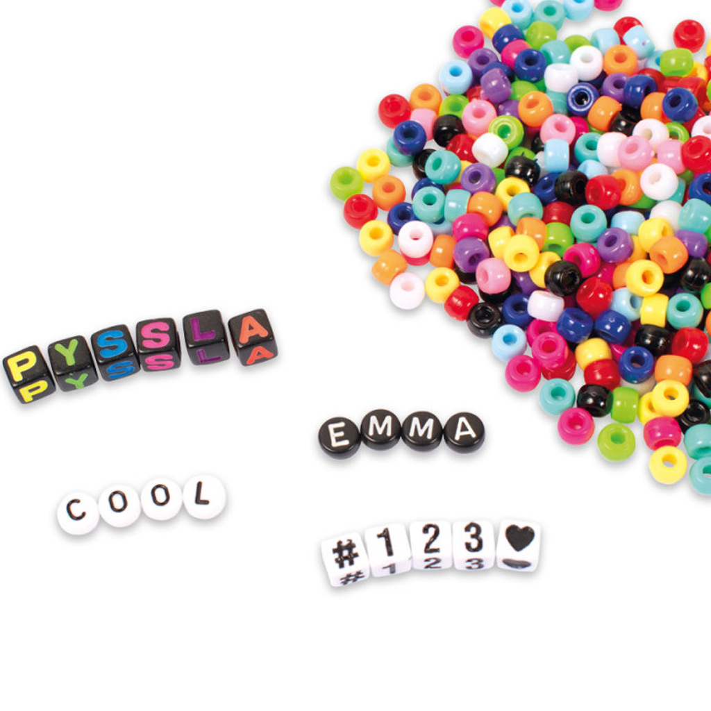 imagen de PlayBox: Conjunto de perlas de 1000 piezas de colores y letras en caja 2