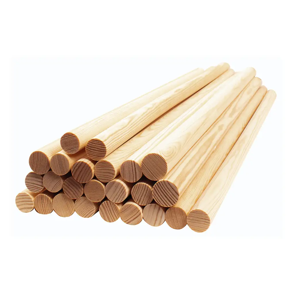 imagen de PlayBox: Conjunto de varillas de madera redondas de 5 piezas de 75 cm 1