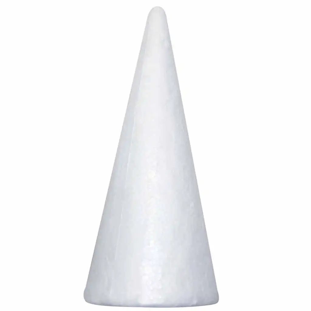 imagen de PlayBox: Cono de espuma de poliestireno decorativo de 190 mm de tamaño 1 unidad 1