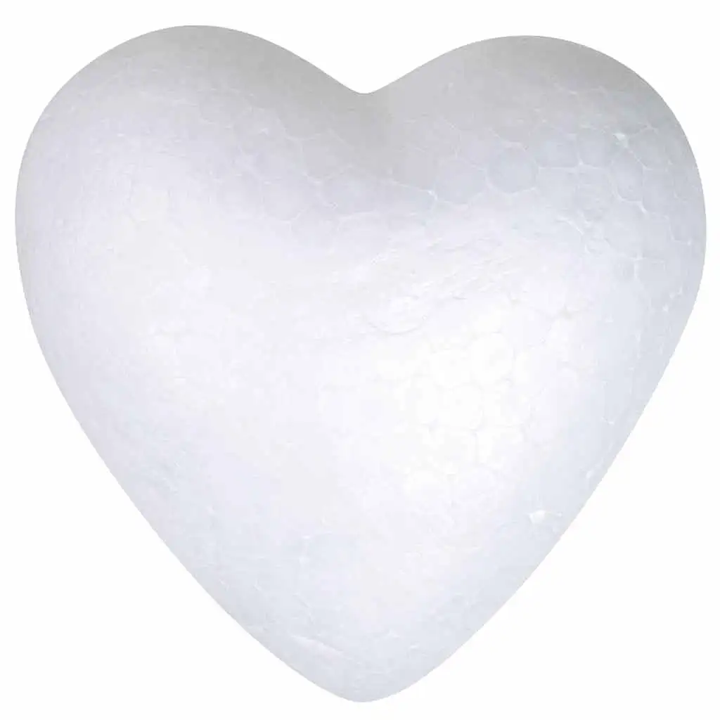 imagen de PlayBox: Corazón de poliestireno decorativo 50mm paquete de 25 unidades 1