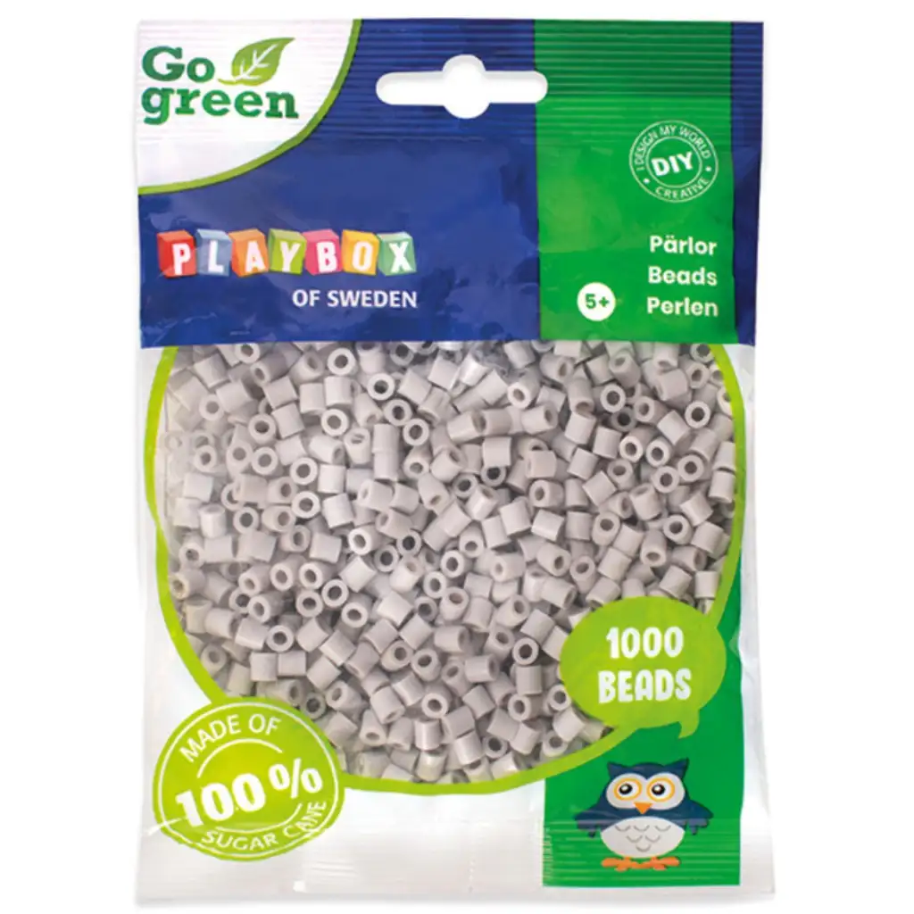 imagen de PlayBox: Go Green 5mm MIDI plancha perlas 1000 piezas color gris 1