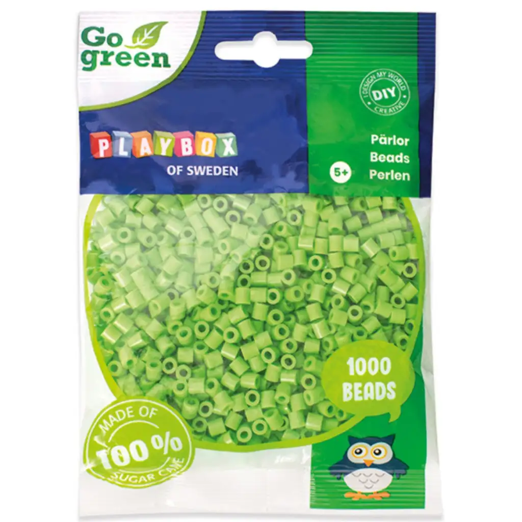 imagen de PlayBox: Go Green 5mm MIDI plancha perlas 1000 piezas color verde claro 1