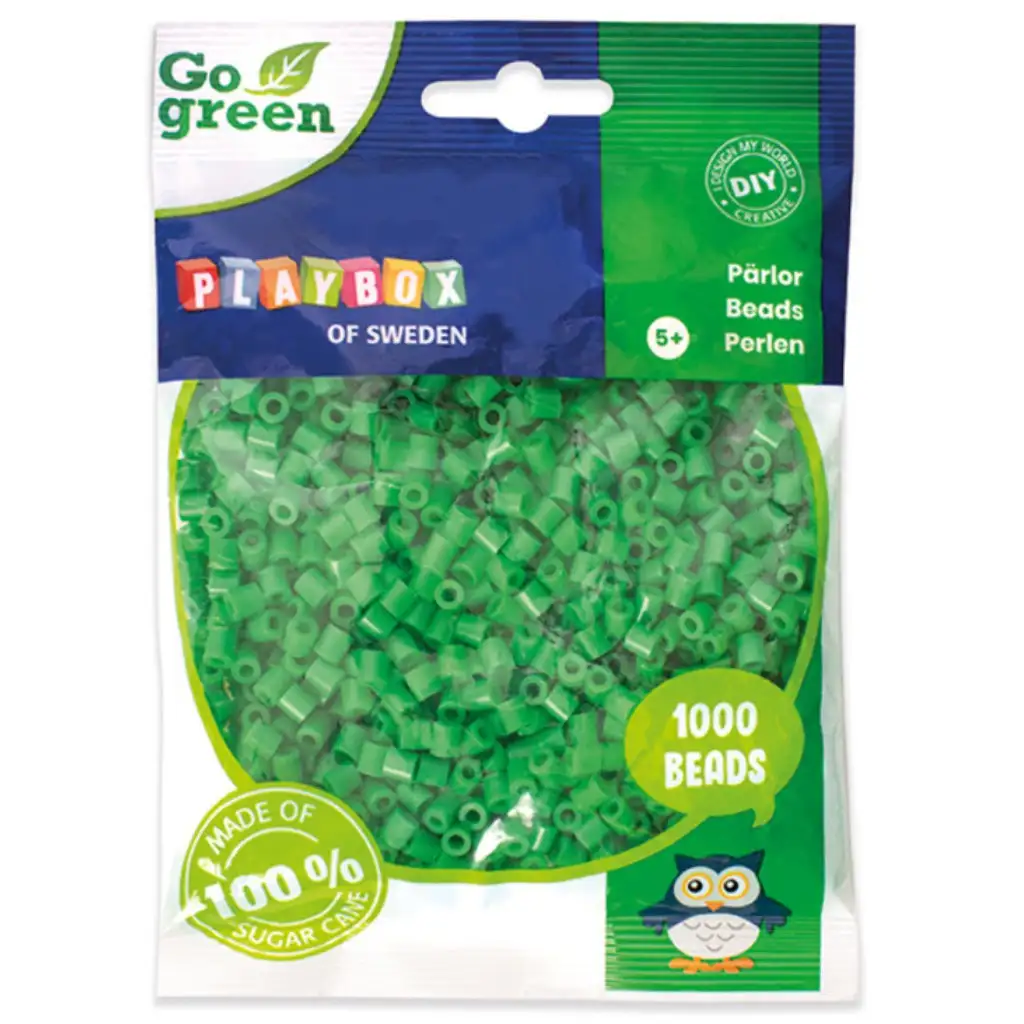 imagen de PlayBox: Go Green 5mm MIDI plancha perlas 1000 piezas color verde 1