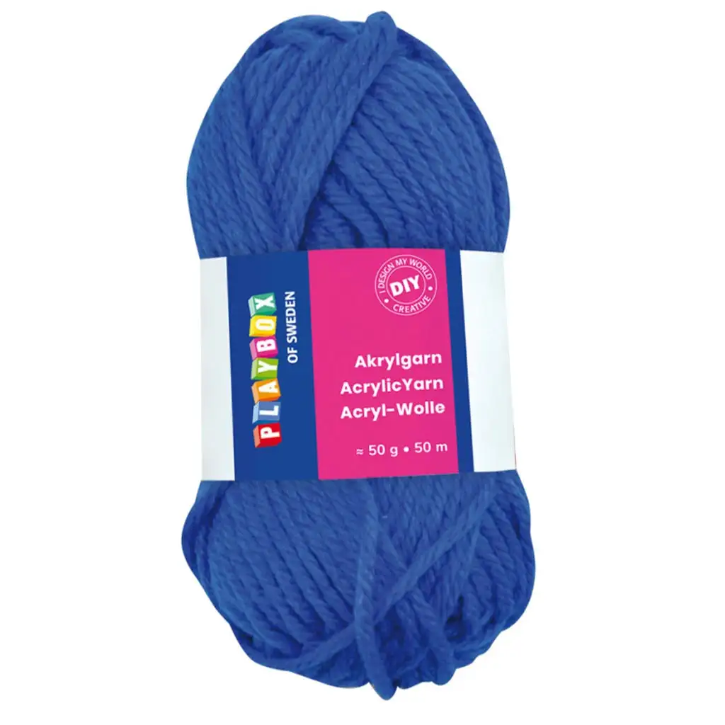 imagen de PlayBox: Hilo acrílico 50g azul 1