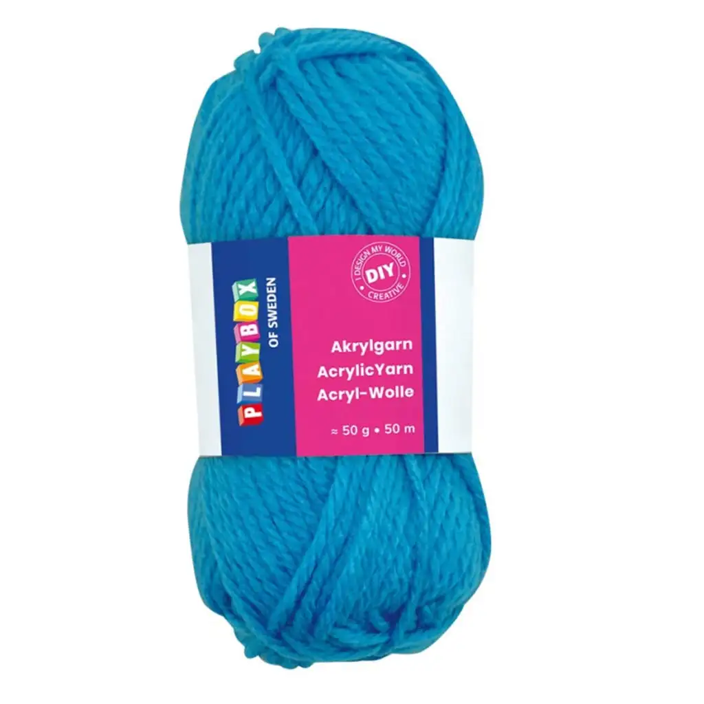 imagen de PlayBox: Hilo acrílico 50g turquesa 1