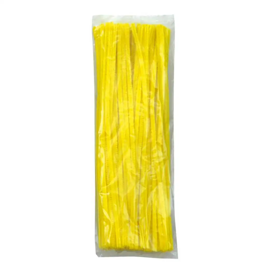 imagen de PlayBox: Hilos de chenilla de color amarillo 100ud 6mm 1