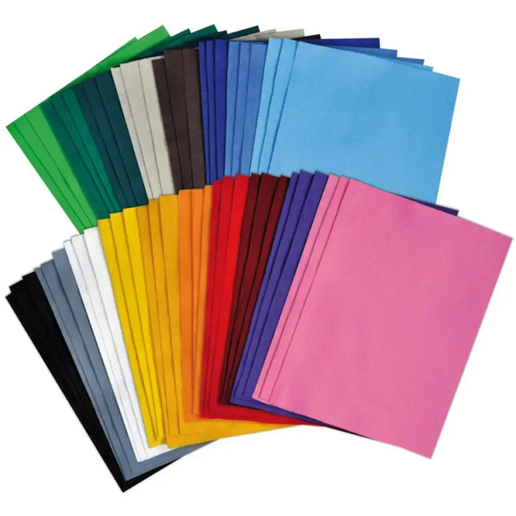 imagen de PlayBox: Juego de 54 hojas de fieltro de colores 1