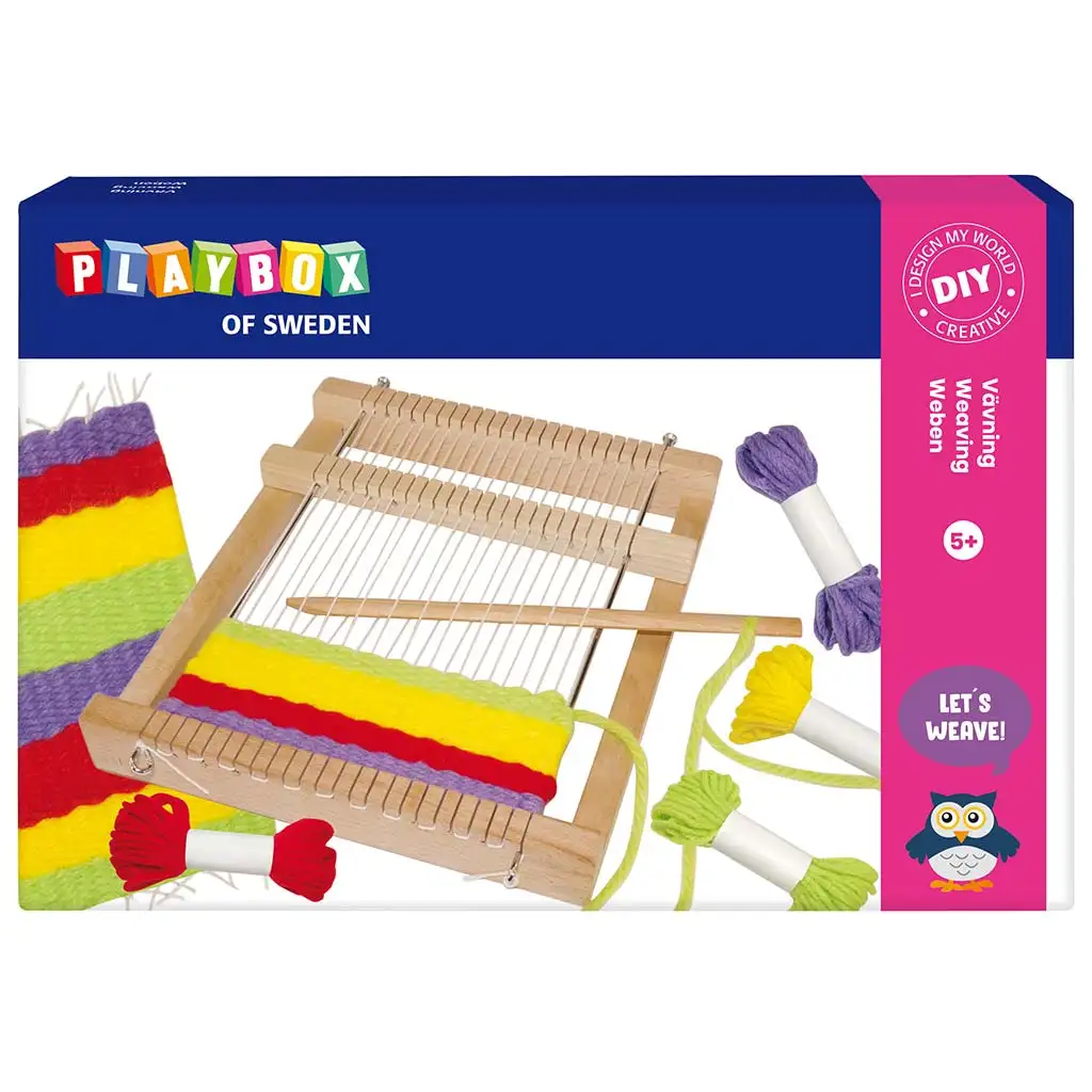 imagen de PlayBox: Kit completo de tejido con hilos y telar cuadrado 1