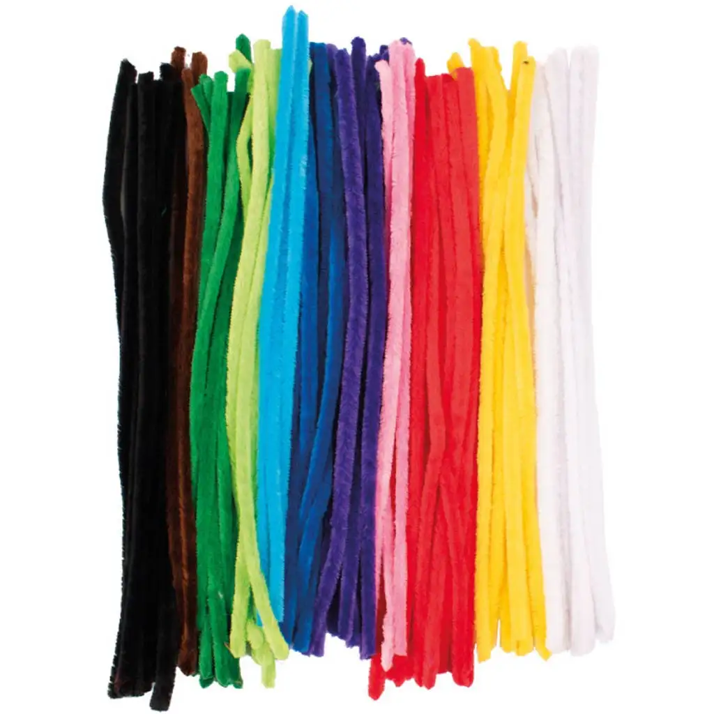 imagen de Playbox: Kit de alambre de chenilla de colores – Ø 15 x 500 mm, 100 piezas 1