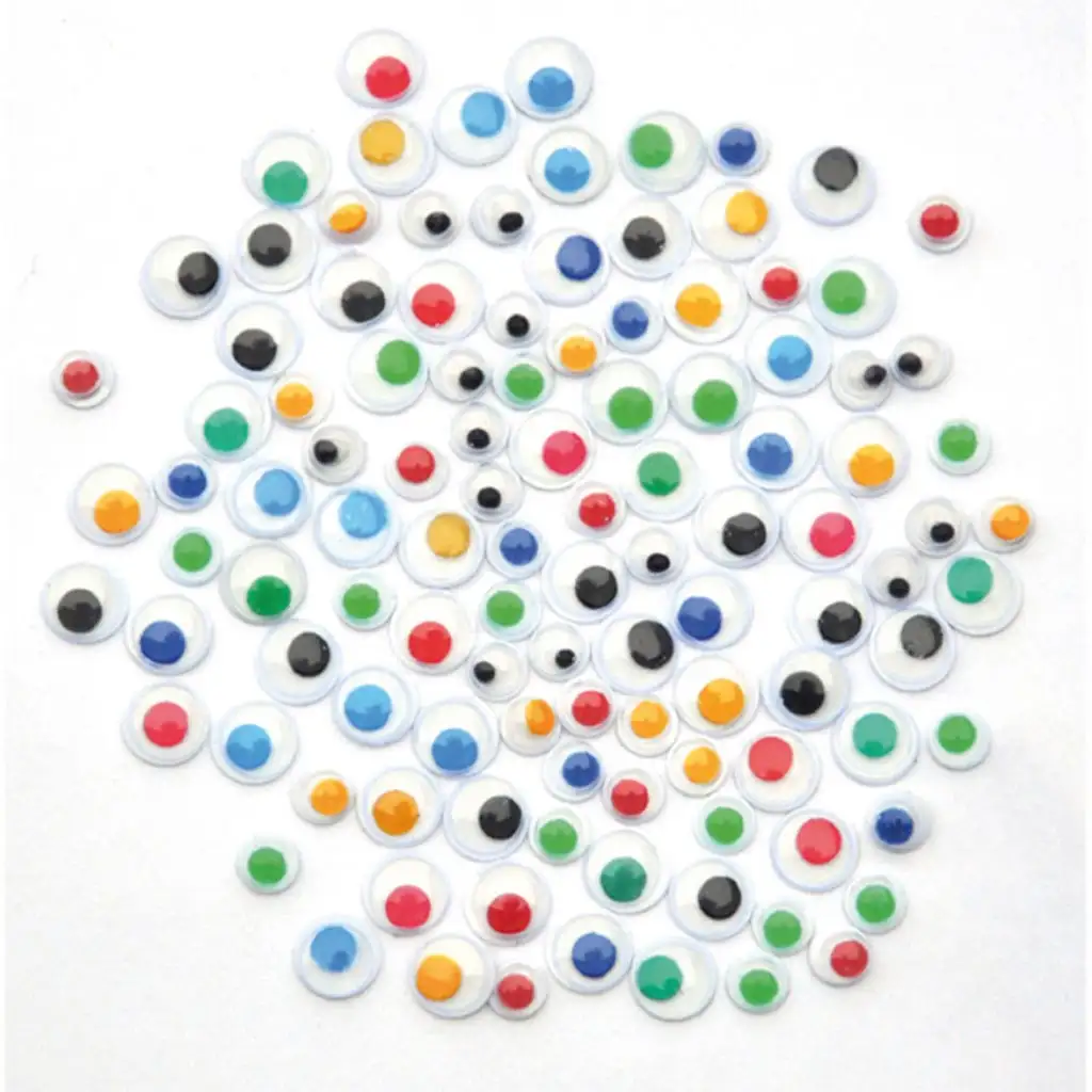 imagen de PlayBox: Kit de ojos decorativos de colores de 300 piezas en dos tamaños 1
