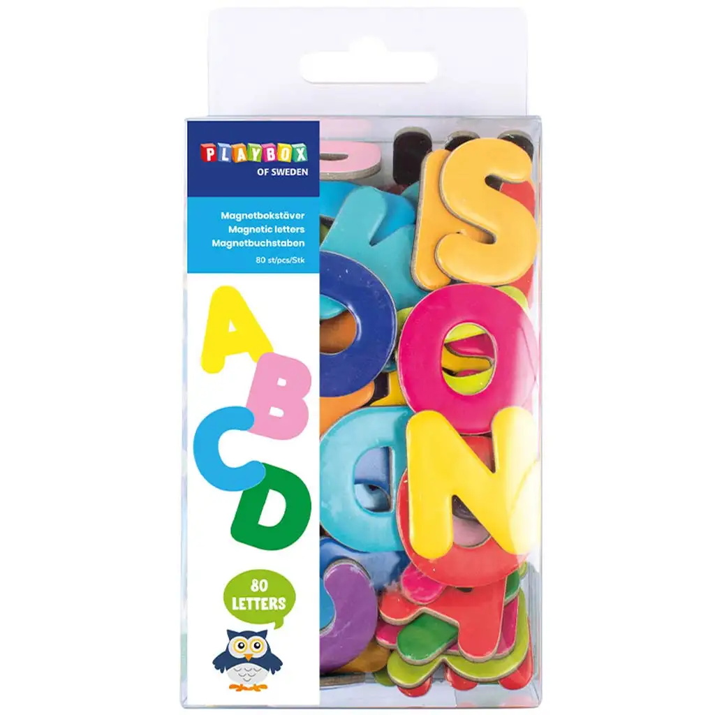 imagen de PlayBox: Letras magnéticas de colores 80 piezas 1