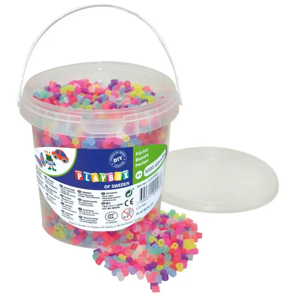 imagen de PlayBox: mezcla de 5000 cuentas brillantes de 5mm MIDI planchables 1