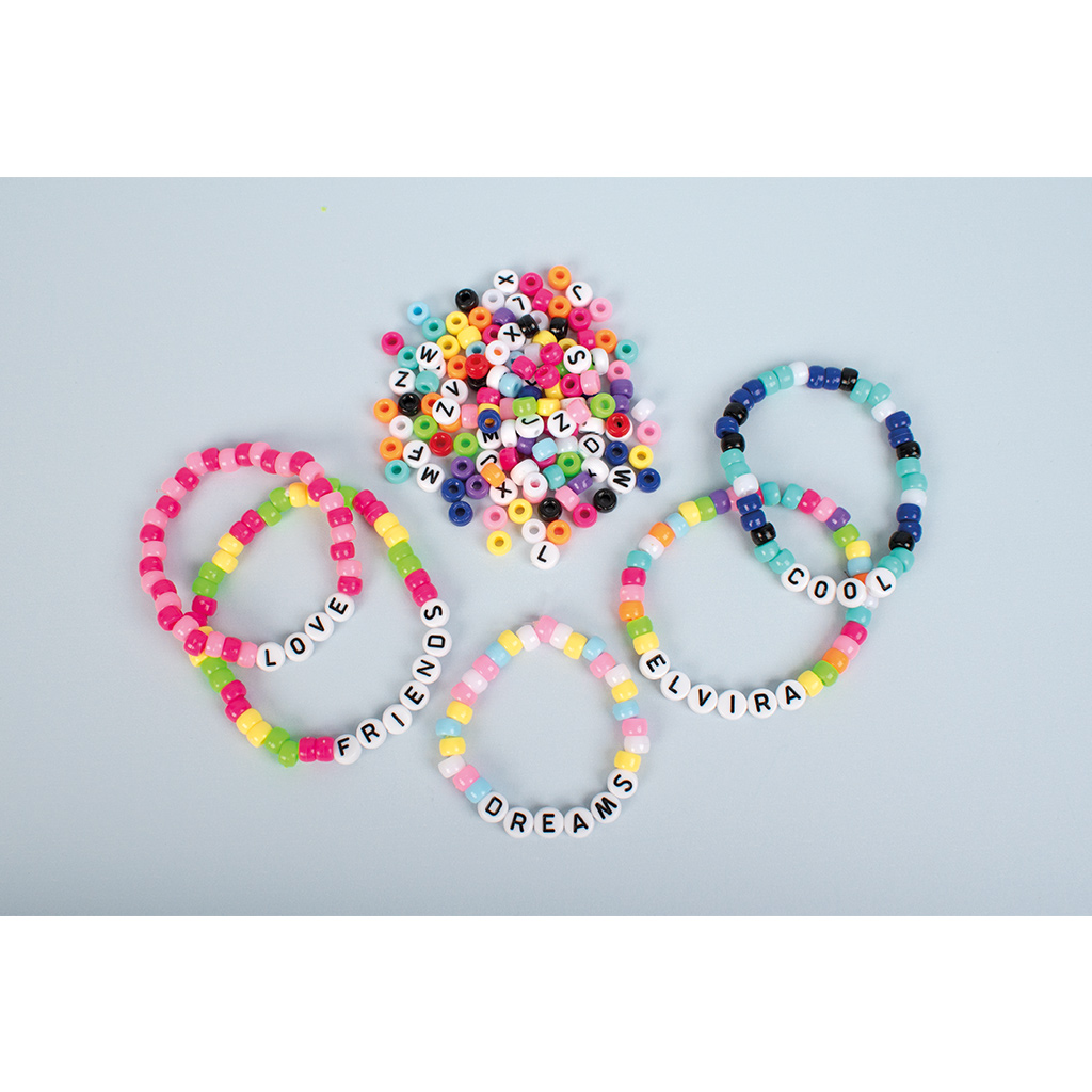 imagen de PlayBox: Mini cuentas de letras con cuentas de colores para enhebrar 650ud 3