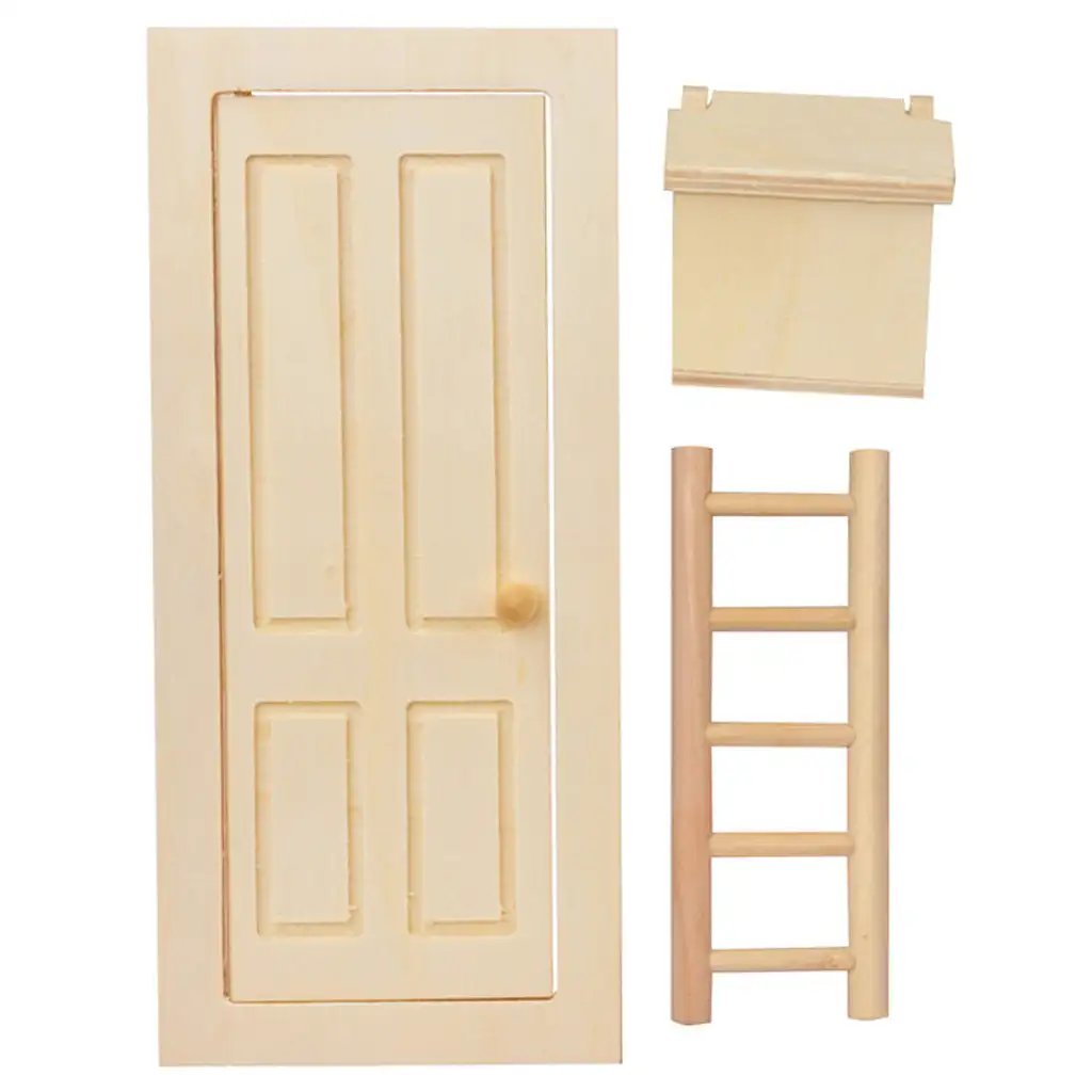 imagen de PlayBox: Mini Elfo conjunto de puerta con escalera y buzón 2