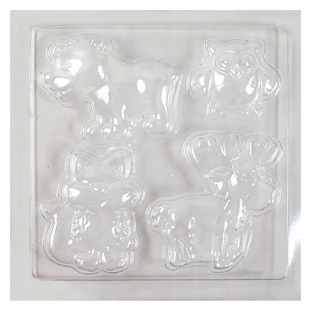 imagen de PlayBox: Molde de yeso con animales 17x17cm 1