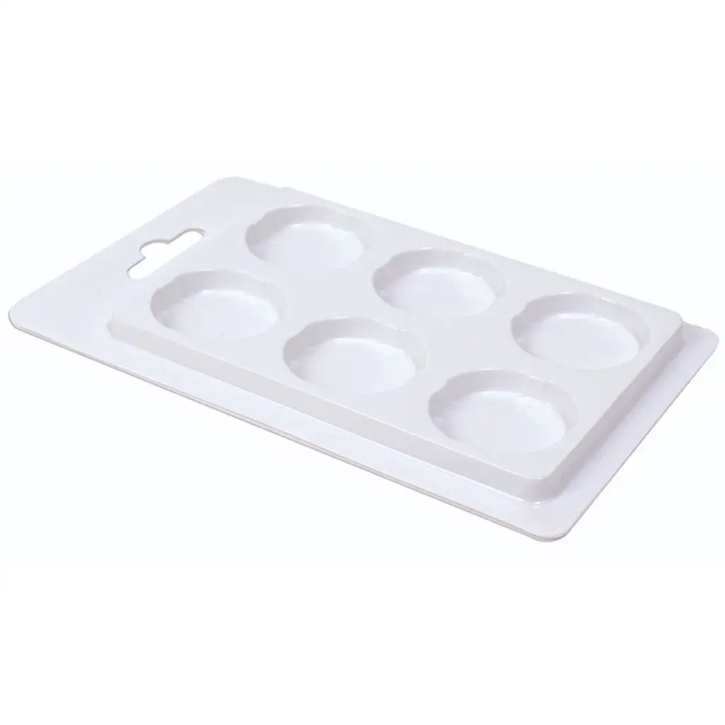 imagen de PlayBox: Paleta de pintor vacía de 6 espacios para discos de 30 mm, set de 10 unidades 1
