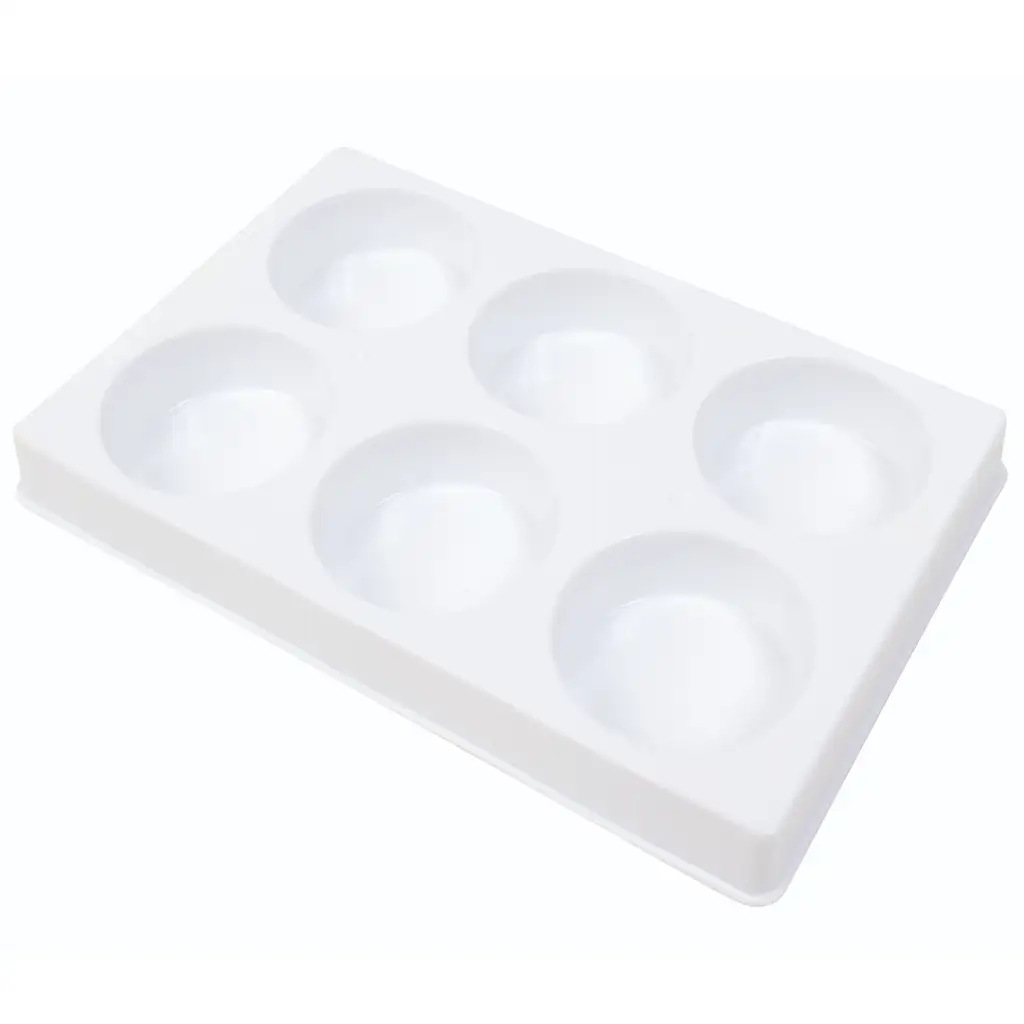 imagen de PlayBox: Paleta de pintor vacía de 6 espacios para discos de 44 mm 1