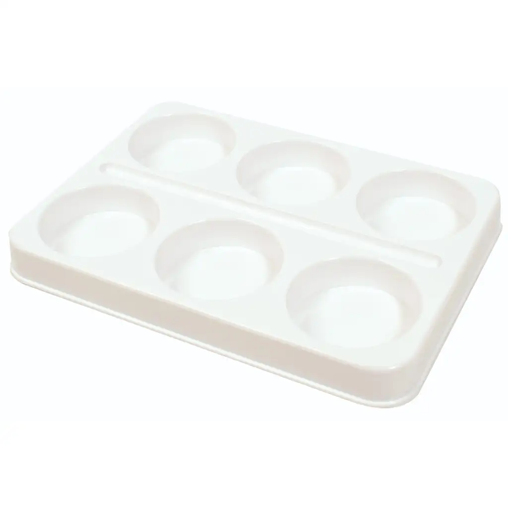 imagen de PlayBox: Paleta de pintor vacía de 6 espacios para discos de 57 mm 1ud 1