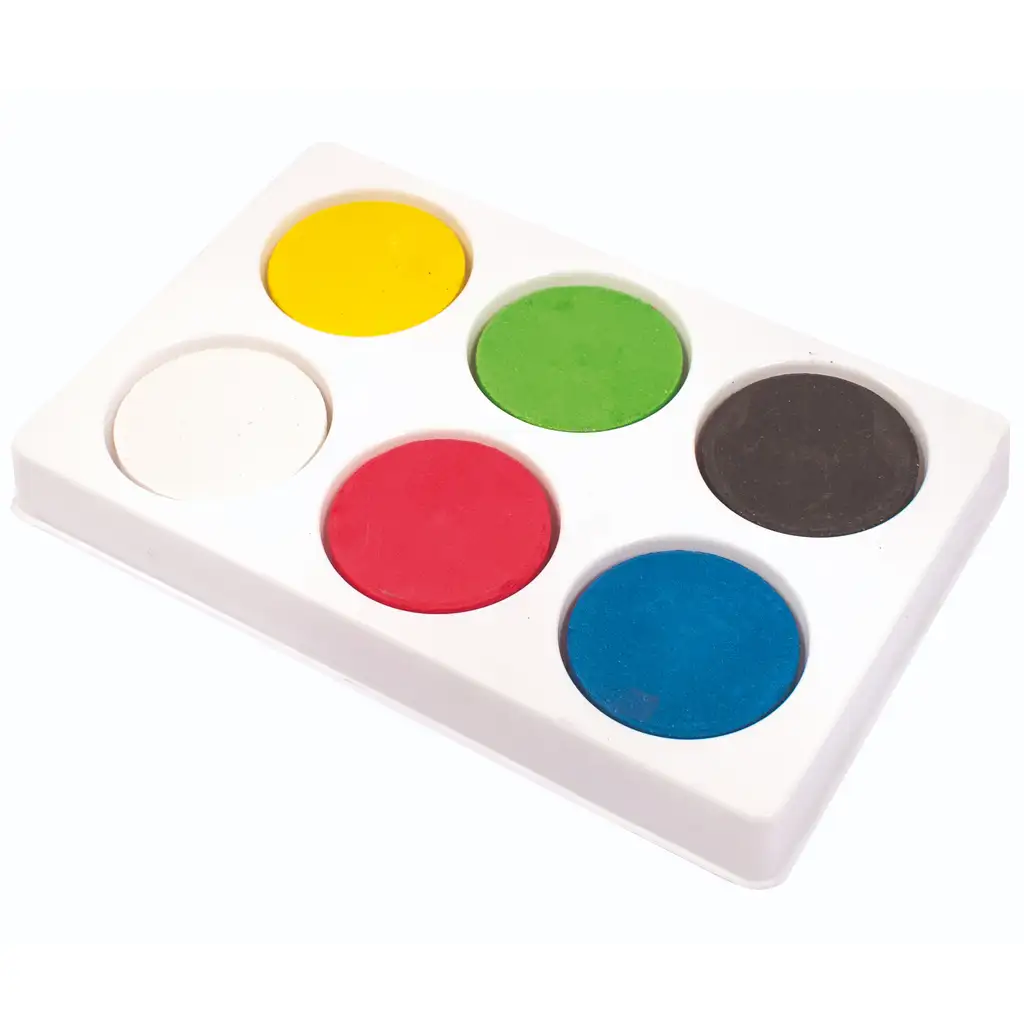 imagen de PlayBox: Paleta de pintura de colores de 6 piezas con discos de pintura de 44 mm 1