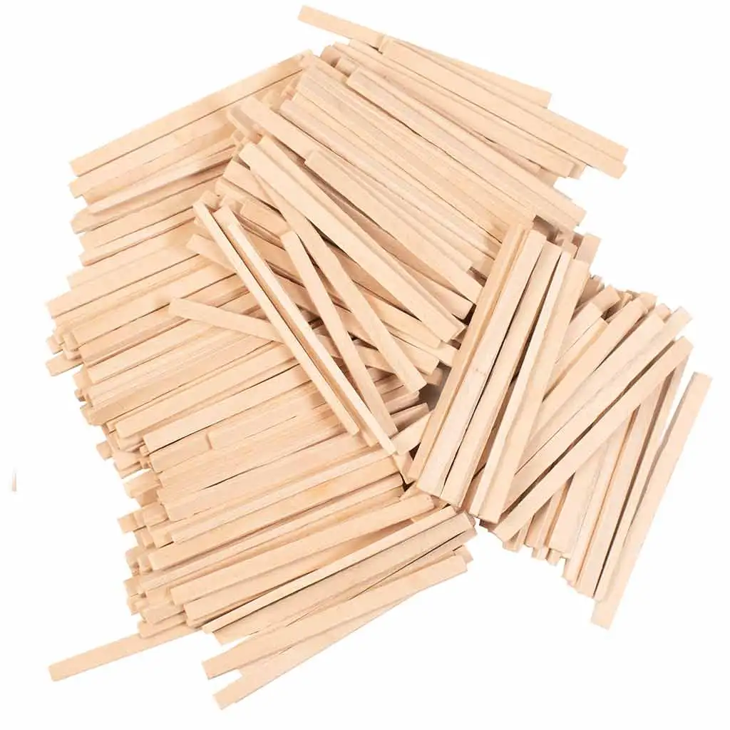 imagen de PlayBox: Palitos de madera decorativos 86 x 6 x 3 mm paquete de 450 unidades 1