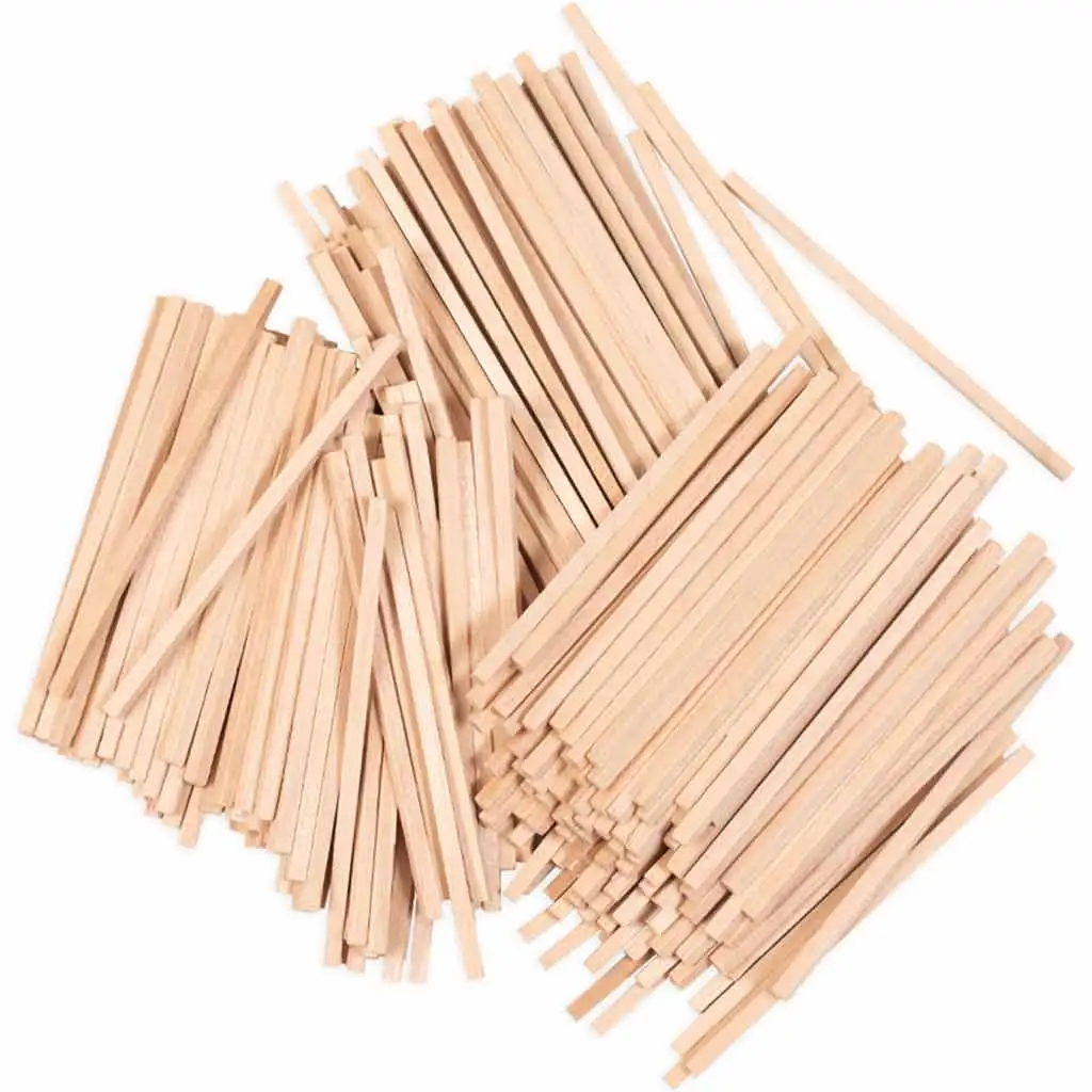 imagen de PlayBox: Palitos de madera decorativos 86x3x3mm paquete de 650 unidades 1