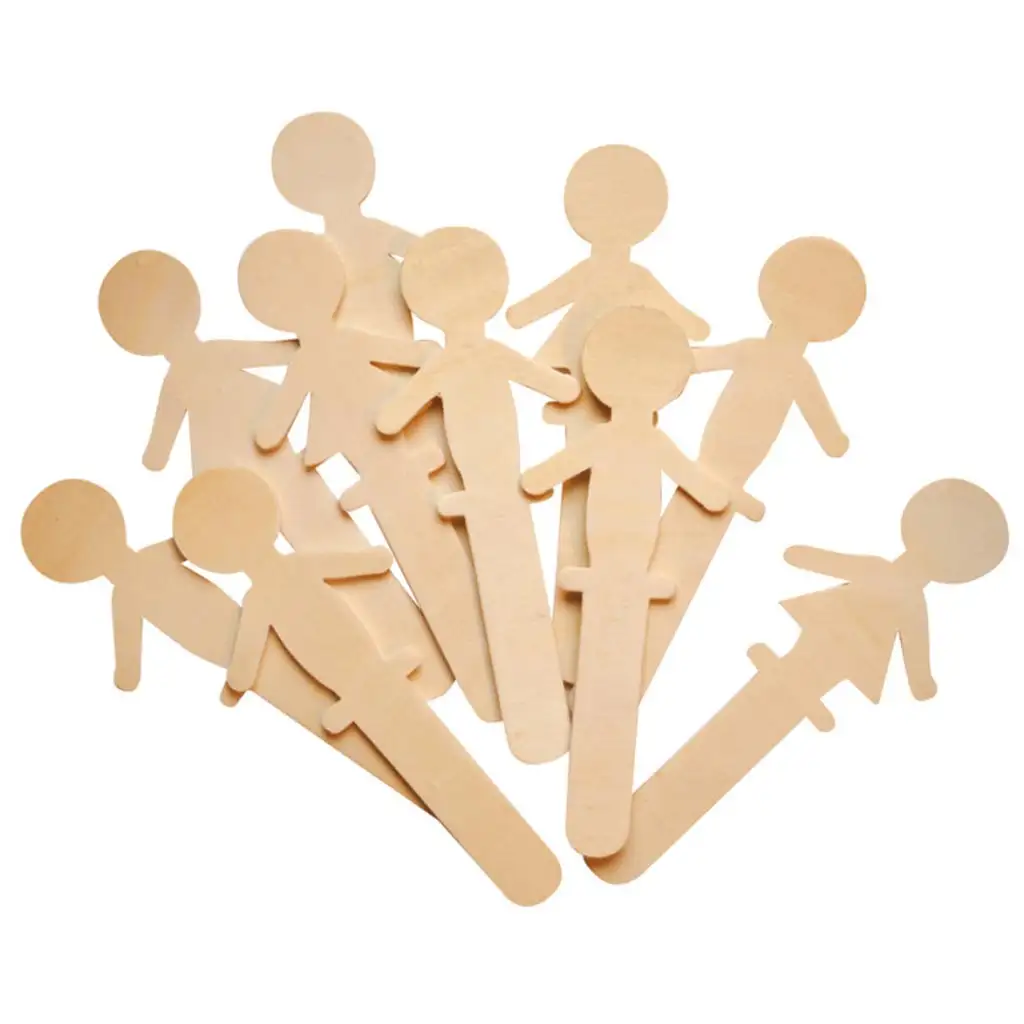 imagen de PlayBox: Palitos de madera para niños y niñas, set de 10 piezas de 14 cm 1