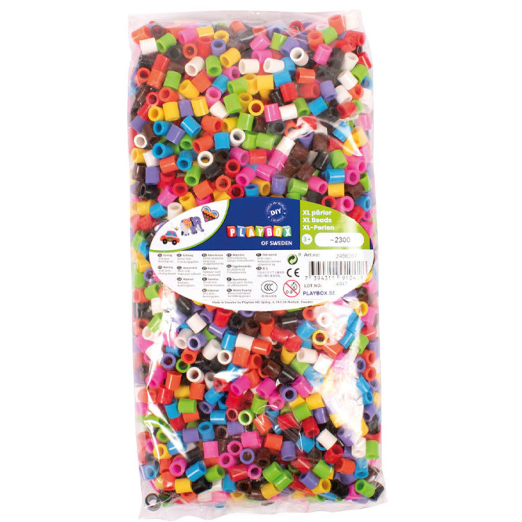 imagen de PlayBox: Paquete de 2300 cuentas de planchar XL de colores de 9 mm 1
