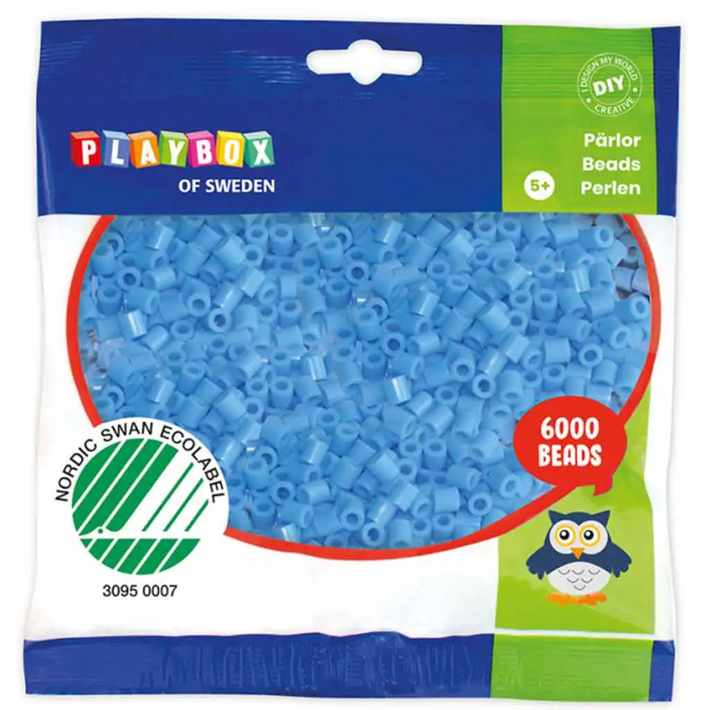 imagen de PlayBox: paquete de 6000 cuentas MIDI planchables de 5 mm en color azul claro 1